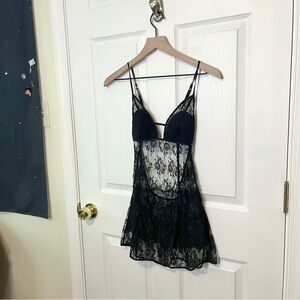 ✧･ﾟvs black sheer slip dress
